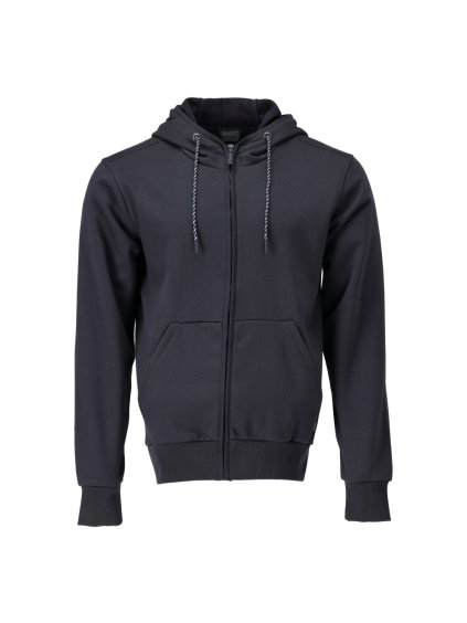 Mikina s kapucí na zip Černá modrá (Velikost XS)