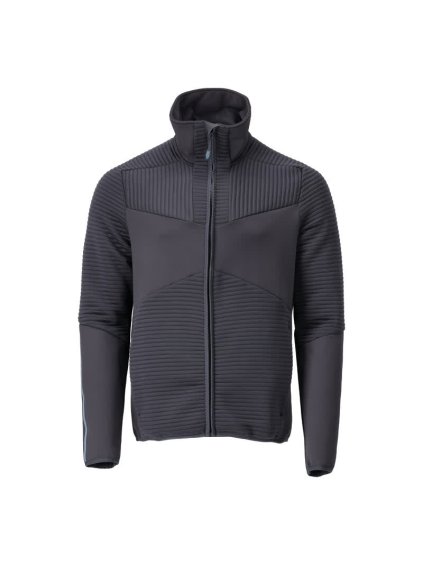 Fleecová mikina na zip Černá modrá (Velikost XS)