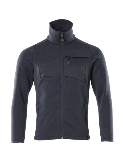 Mikina se zipem Černá modrá (Velikost XS)