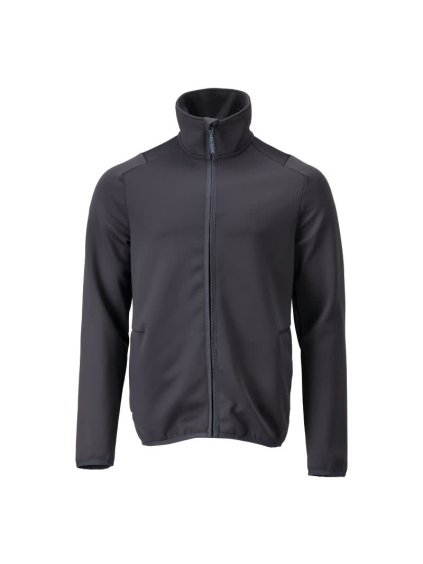 Fleecová mikina na zip Černá modrá (Velikost XS)