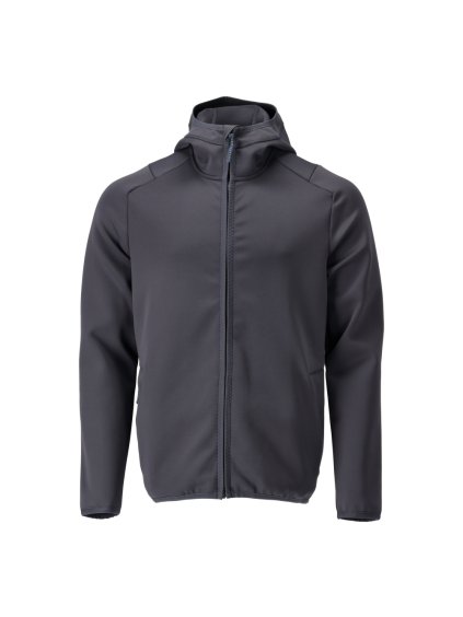 Fleecová mikina s kapucí Černá modrá (Velikost XS)