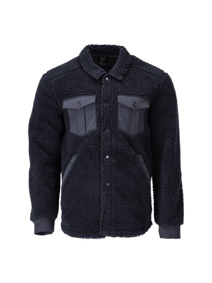 Košile s kožešinou Černá modrá (Velikost XS)