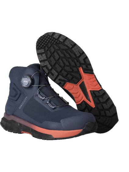 Bezpečnostní obuv Černá modrá/bordeaux (Velikost 48)