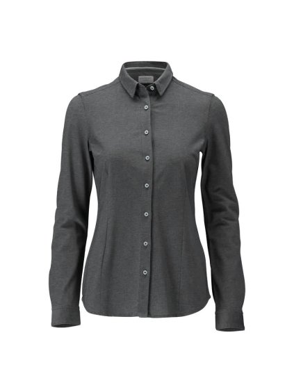 Košile Tmavě antracitová/světle šedá melánž (Velikost 46)