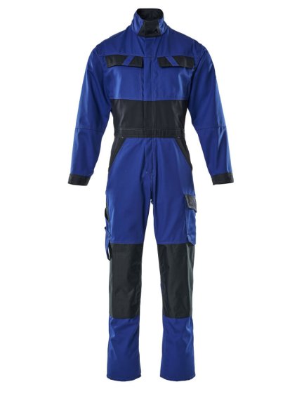 Overal s kolenními kapsami Zrnitá modrá/černá modrá (Velikost XL)