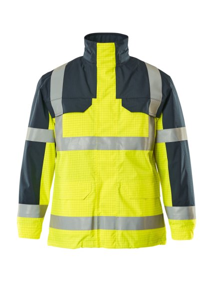 Bunda Parka Hi-vis žlutá/navy (Velikost XS)