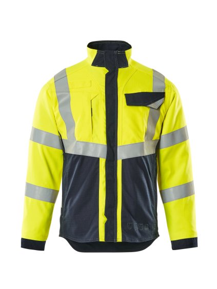 Bunda Hi-vis žlutá/černo modrá (Velikost XL)