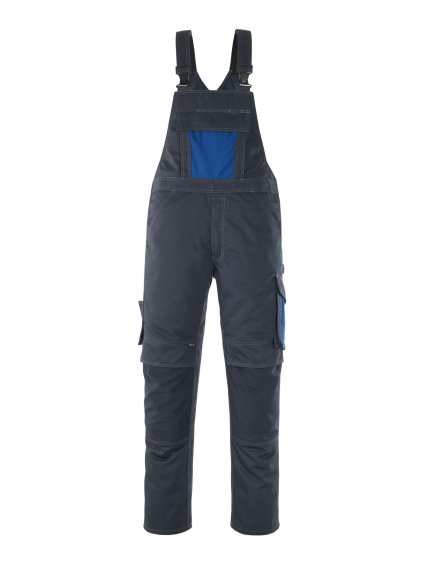 Kalhoty s laclem a kolenními kapsami Černá modrá / zrnitá modrá (Velikost 68)