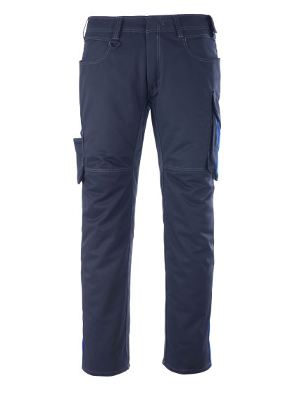 Kalhoty s kapsami na stehnech Černá modrá / zrnitá modrá (Velikost 68)