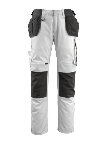 Kalhoty se závěsnými kapsami Bílá/tmavě antracitová (Velikost 68)