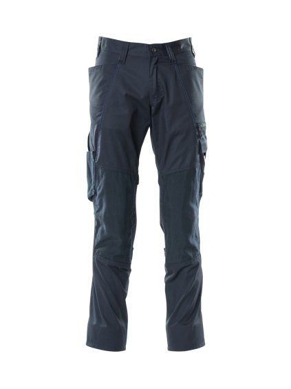 Kalhoty s kapsami na kolenou Černá modrá (Velikost 68)