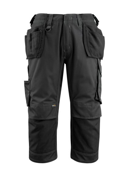 Tříčtvrteční kalhoty se závěsnými kapsami Černá (Velikost 66)