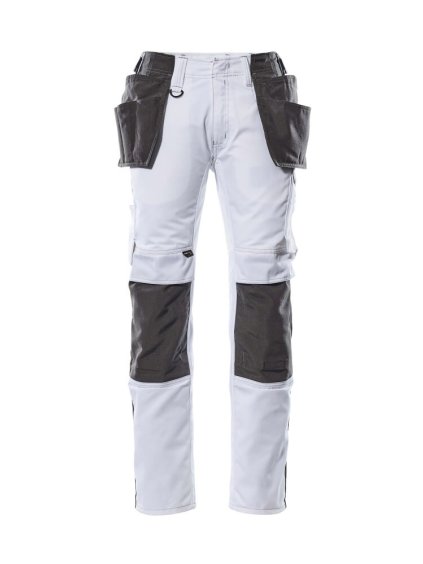 Kalhoty se závěsnými kapsami Bílá/tmavě antracitová (Velikost 68)