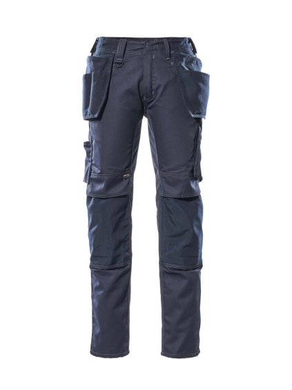 Kalhoty se závěsnými kapsami Černá modrá (Velikost 68)