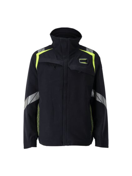Bunda Černá modrá/hi-vis žlutá Ultimate stretch (Velikost XL)