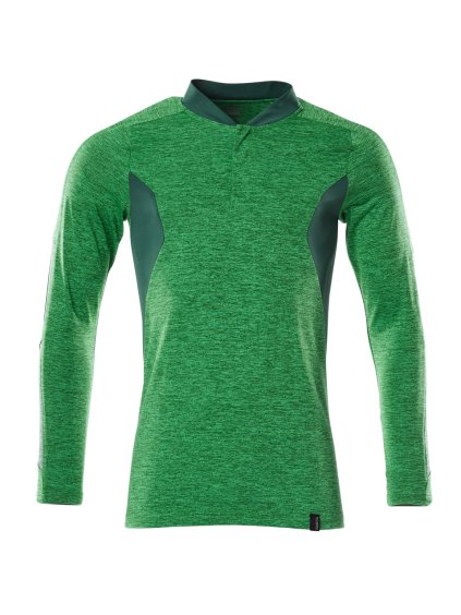 Polokošile s dlouhým rukávem Travnatě zelená melánž/Zelená (Velikost XS)