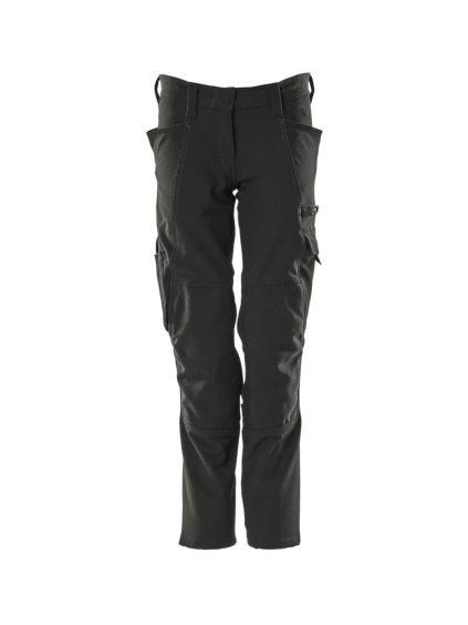 Kalhoty s kapsami na kolenou Černá (Velikost 51)