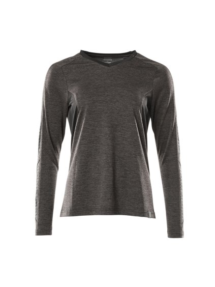 Triko s dlouhým rukávem Tmavě antracitová/černá (Velikost XS)