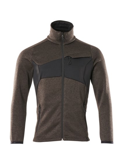 Mikina se zipem Tmavě antracitová/černá (Velikost XS)