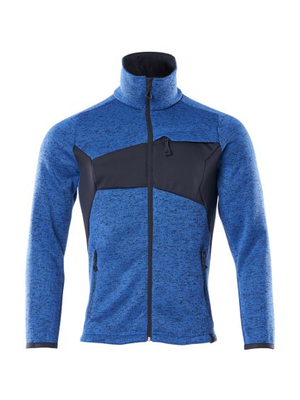 Mikina se zipem Azurově modrá/černomodrá (Velikost XS)