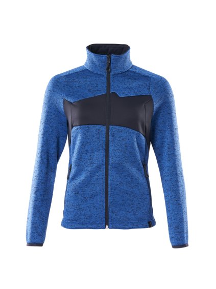 Mikina se zipem Azurově modrá/černomodrá (Velikost XS)