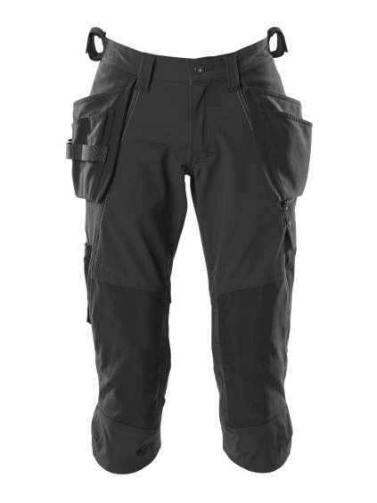 3/4 dlouhé kalhoty s kapsami Černá (Velikost 66)