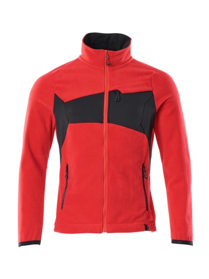 Fleecová bunda Dopravní červená/černá (Velikost XS)