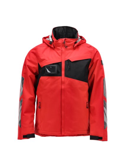 Zimní bunda Dopravní červená/černá (Velikost XS)