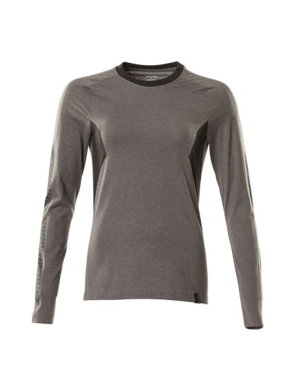 Triko s dlouhým rukávem Tmavě antracitová/černá (Velikost XS)