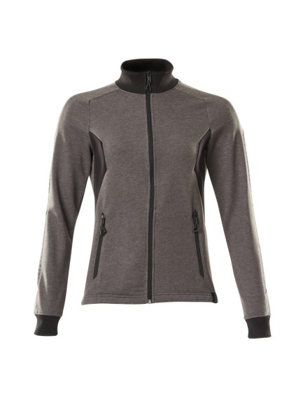 Mikina na zip Tmavě antracitová/černá (Velikost XS)