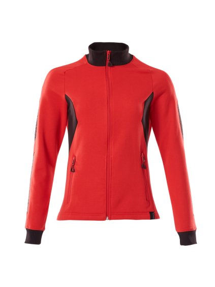 Mikina na zip Dopravní červená/černá (Velikost XS)