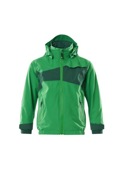 Hardshell bunda pro děti Travnatě zelená/Zelená (Velikost 164)