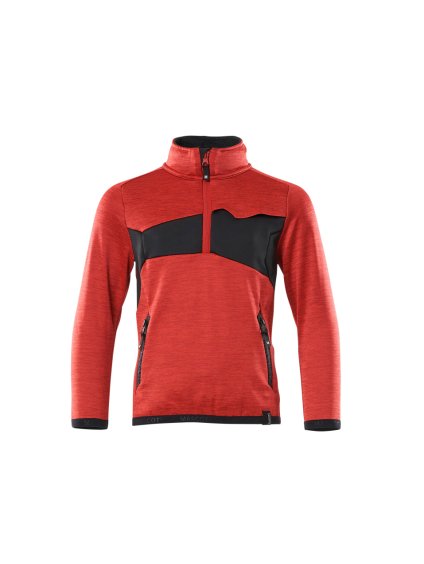 Fleecová mikina pro děti Dopravní červená/černá (Velikost 164)