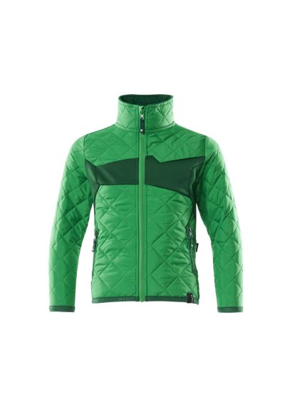 Termo bunda pro děti Travnatě zelená/Zelená (Velikost 164)