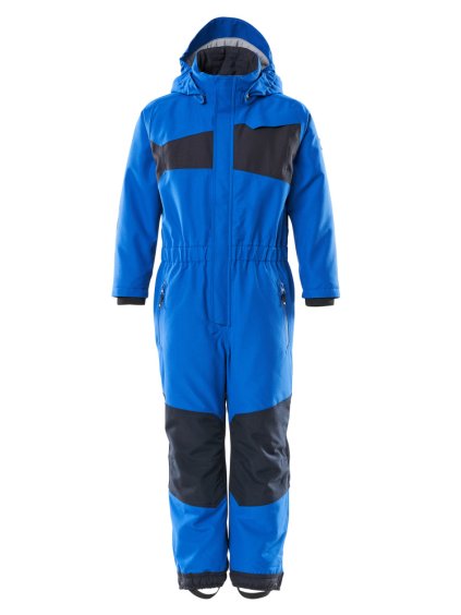 Dětská sněhová kombinéza Azurově modrá/černomodrá (Velikost 128)