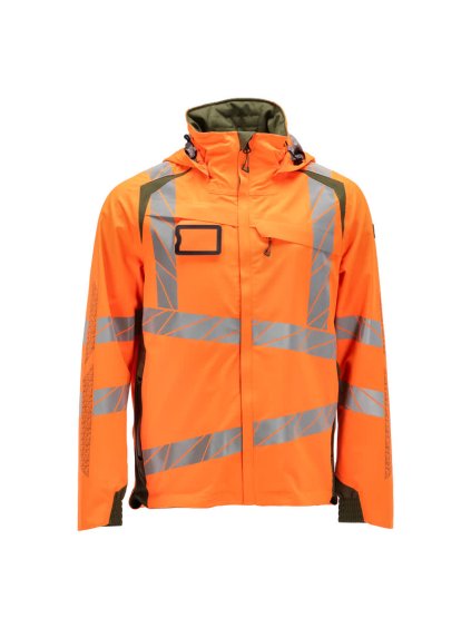 Hardshell bunda Hi-vis oranžová/mechově zelená (Velikost XL)
