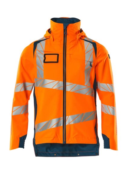 Hardshell bunda Hi-vis oranžová/tmavě petrolejová (Velikost XL)