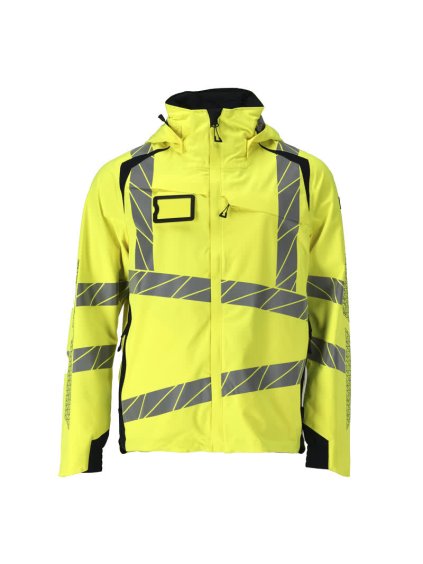 Hardshell bunda Hi-vis žlutá/černo modrá (Velikost XL)