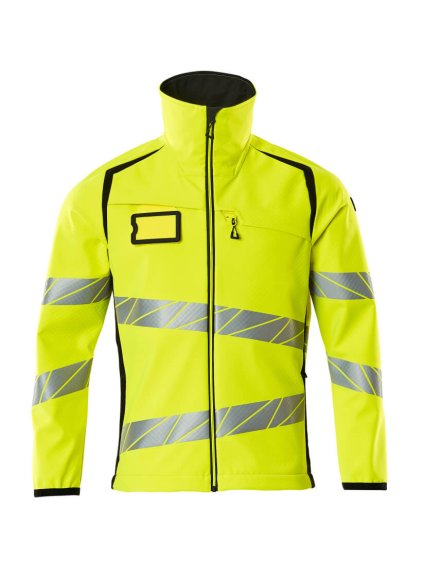 Softshell bunda Hi-vis žlutá/černá (Velikost XL)