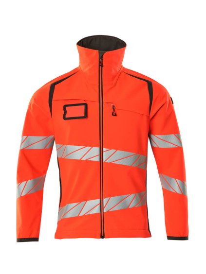 Softshell bunda Hi-vis červená/tmavě antracitová (Velikost XL)