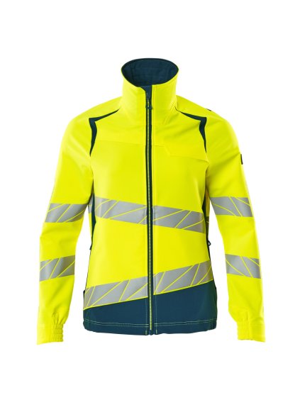 Bunda Hi-vis žlutá/tmavě petrolejová (Velikost XS)