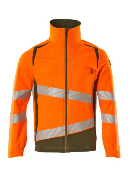 Bunda Hi-vis oranžová/mechově zelená (Velikost XL)