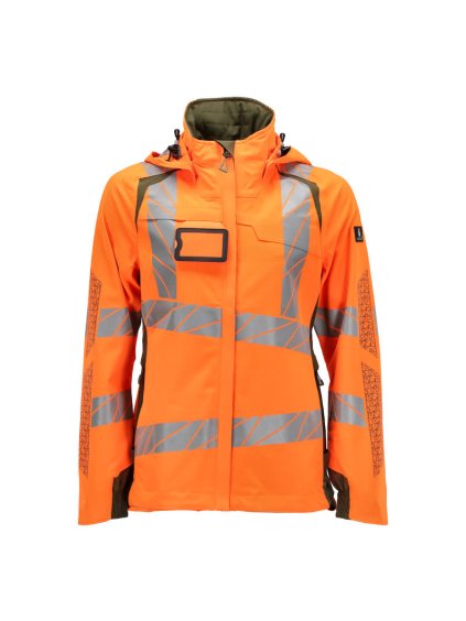 Hardshell bunda Hi-vis oranžová/mechově zelená (Velikost XS)