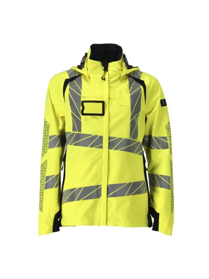 Hardshell bunda Hi-vis žlutá/černo modrá (Velikost XS)