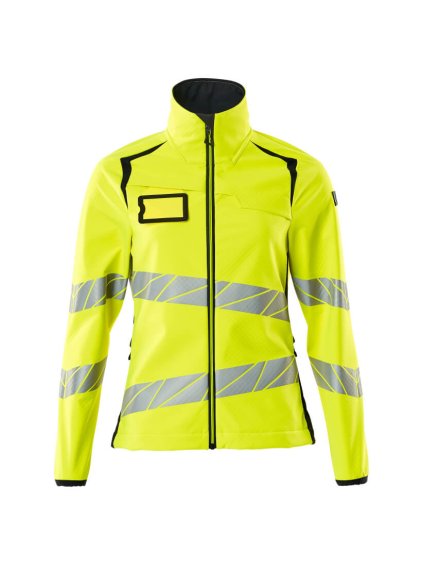 Softshell bunda Hi-vis žlutá/černo modrá (Velikost XS)