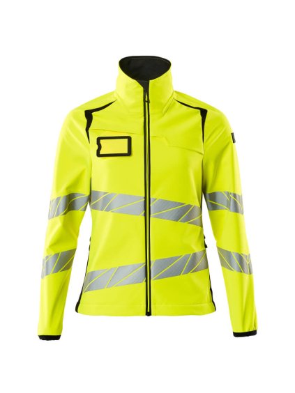Softshell bunda Hi-vis žlutá/černá (Velikost XS)