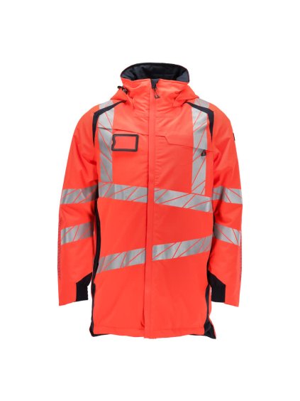 Bunda Parka Hi-vis červená/černá modrá (Velikost XS)
