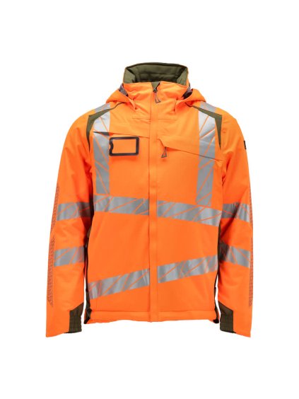 Zimní bunda Hi-vis oranžová/mechově zelená (Velikost XL)