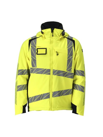 Zimní bunda Hi-vis žlutá/černo modrá (Velikost XL)