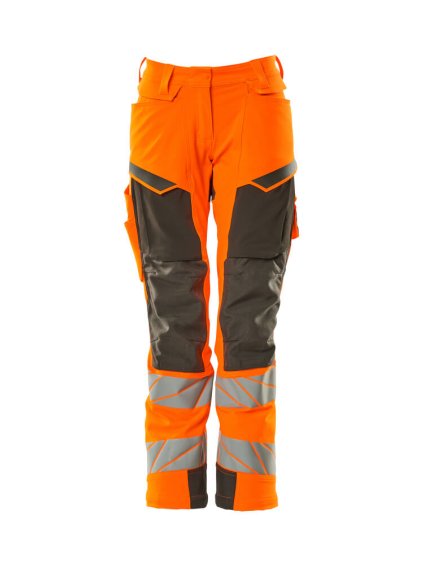 Kalhoty s kolenními kapsami Hi-vis oranžová/tmavě antracitová (Velikost 68)